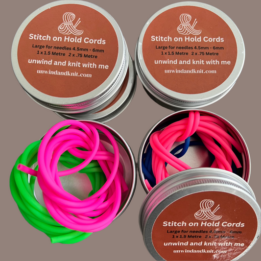 Knitting Cords - Stitch on Hold Cords - unwind and knit with me
