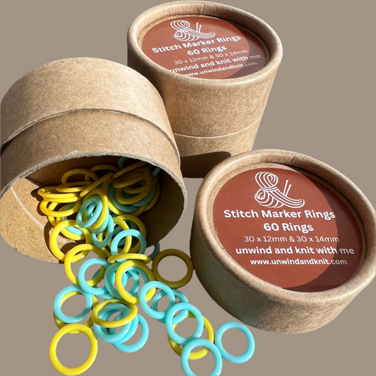 Stitch Markers 60 Stitch marking rings - unwind and knit with me
