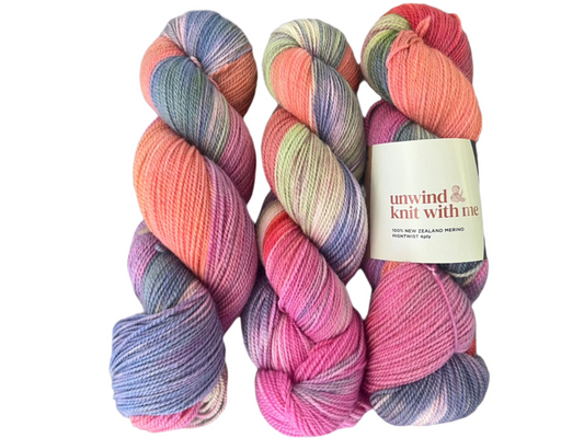 NEW ZEALAND 100% MERINO High Twist - 4 ply fingering weight 100g 400 meters