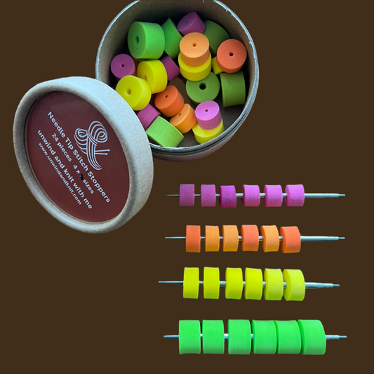 Needle Tip Stitch Stopper 24 pieces - unwind and knit with me