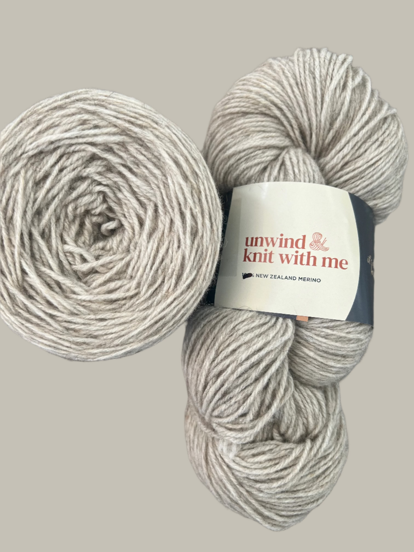 New Zealand Merino Possum Yarn 4ply 100g 400m - Natural undyed colour -Unwind & Knit with Me