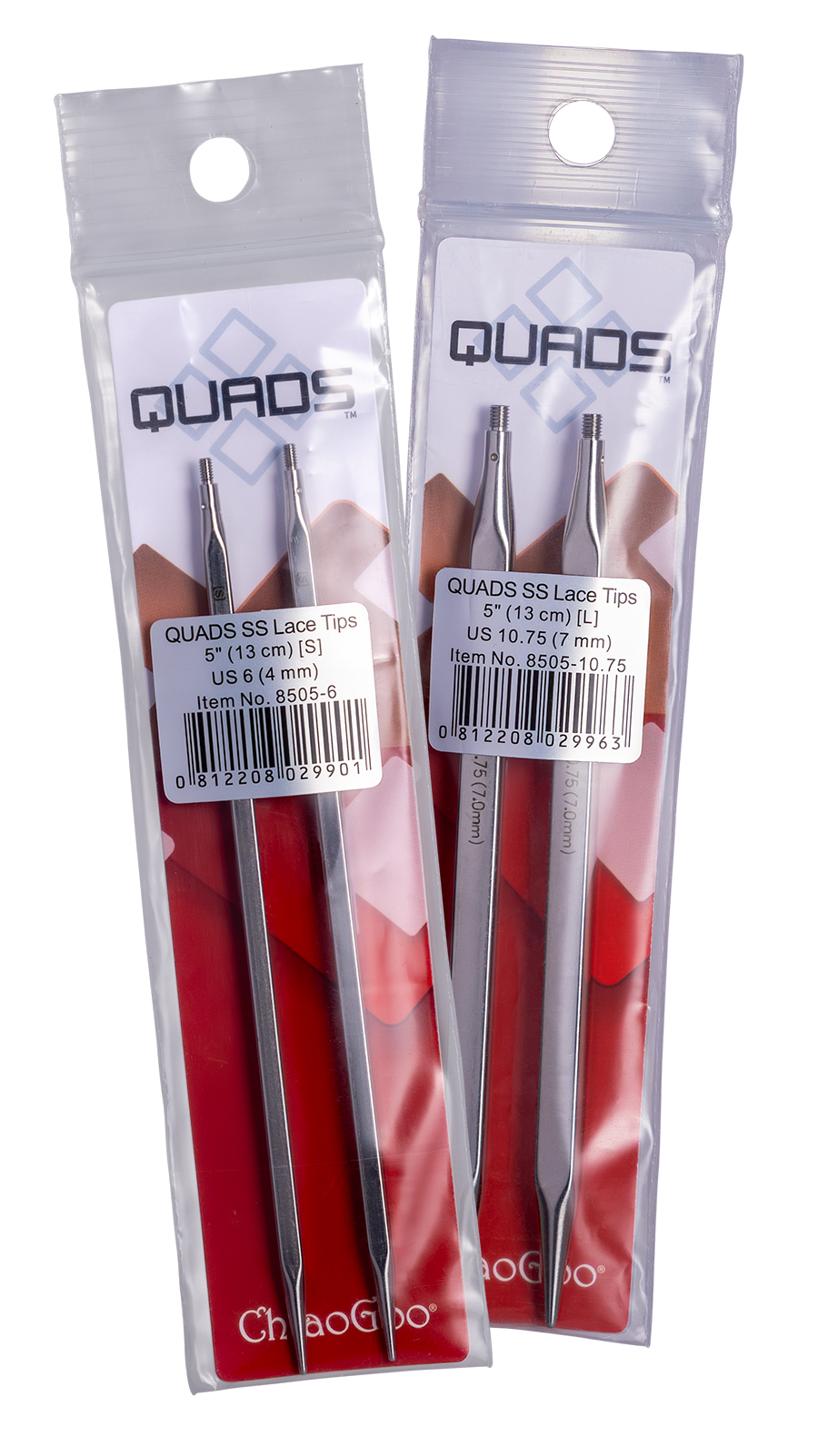 ChiaoGoo Quads SS Lace Tips - 10cm