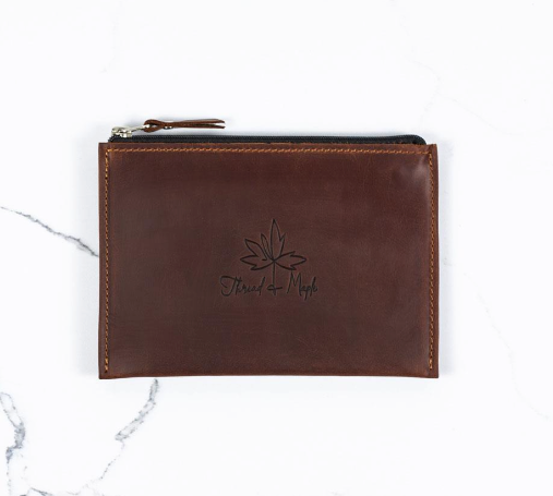 Thread & Maple Leather Zip Pocket