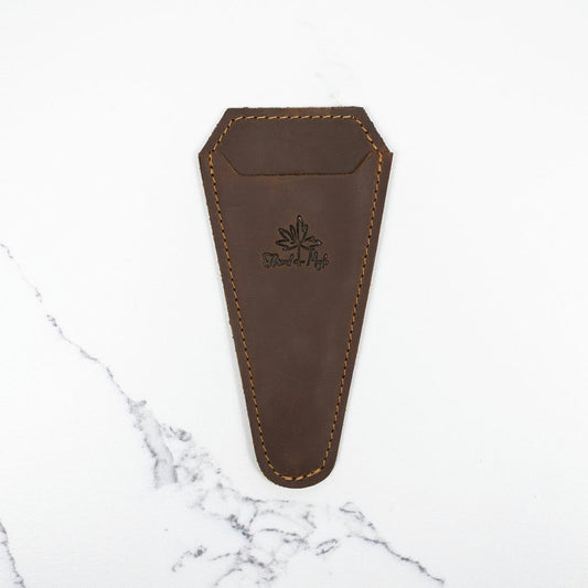 Thread & Maple Leather Tall Magnetic Scissors Sheath - Whiskey