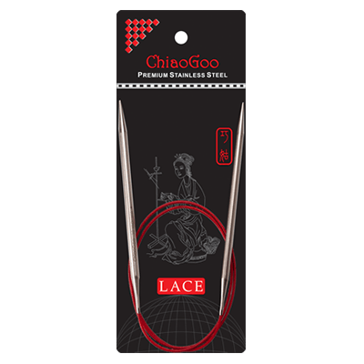 ChiaoGoo Red Lace 100cm (40") - Circular Fixed - Stainless Steel Needles