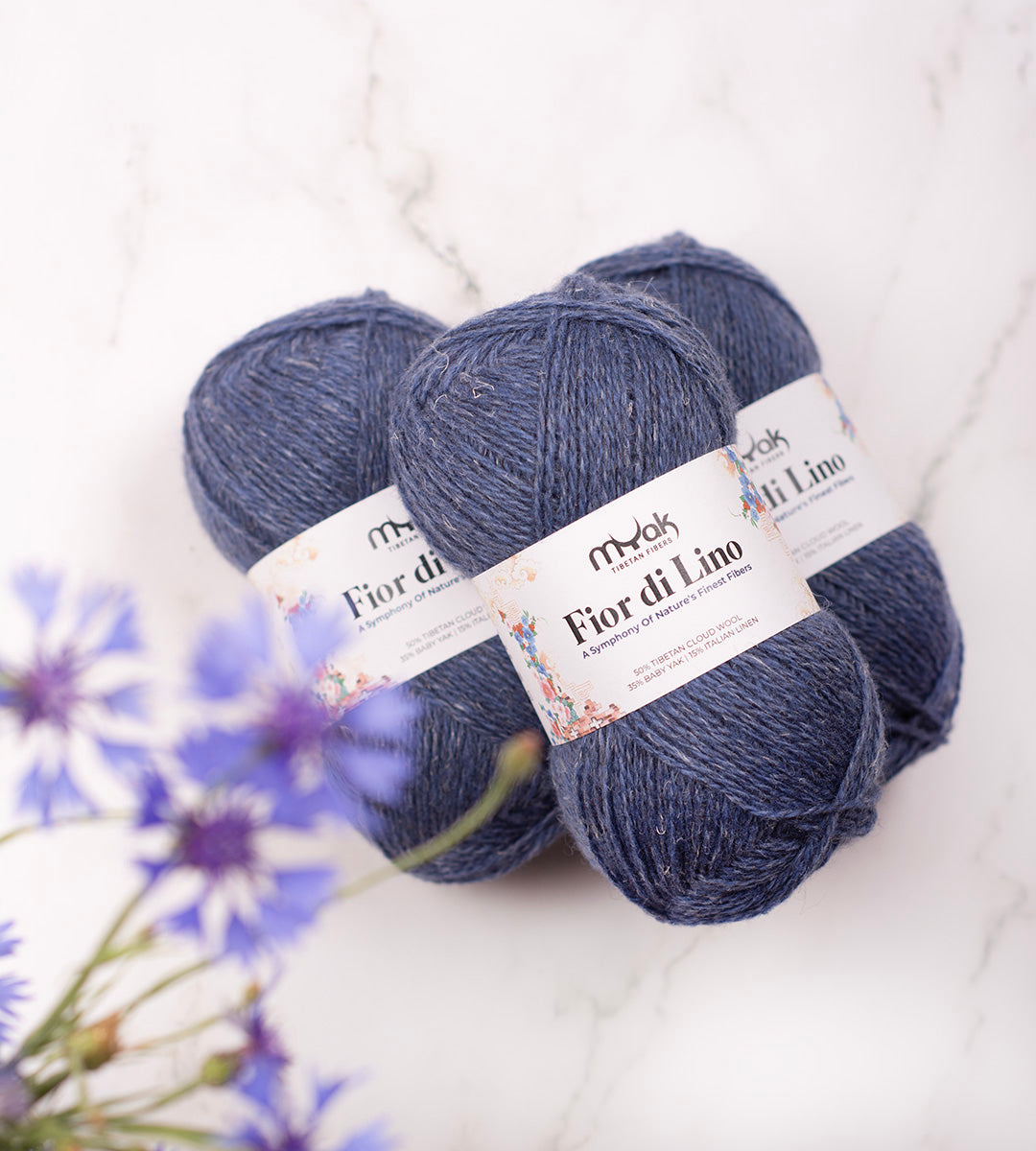 mYak Fior di Lino - 50% Tibetan Cloud Wool, 35% Baby Yak & 15% Italian Linen