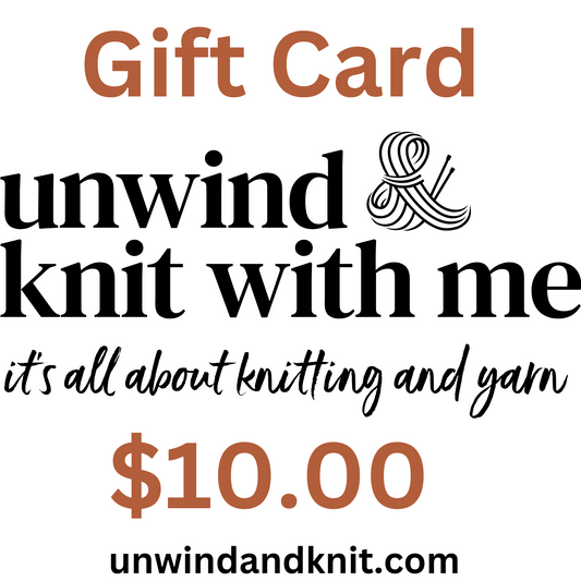 GIFT VOUCHER - Unwind & Knit With Me - GIFT VOUCHERS