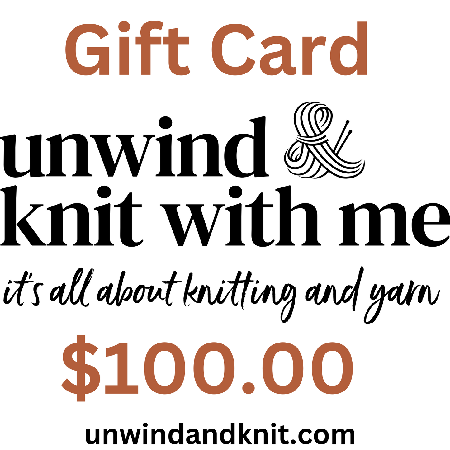 GIFT VOUCHER - Unwind & Knit With Me - GIFT VOUCHERS