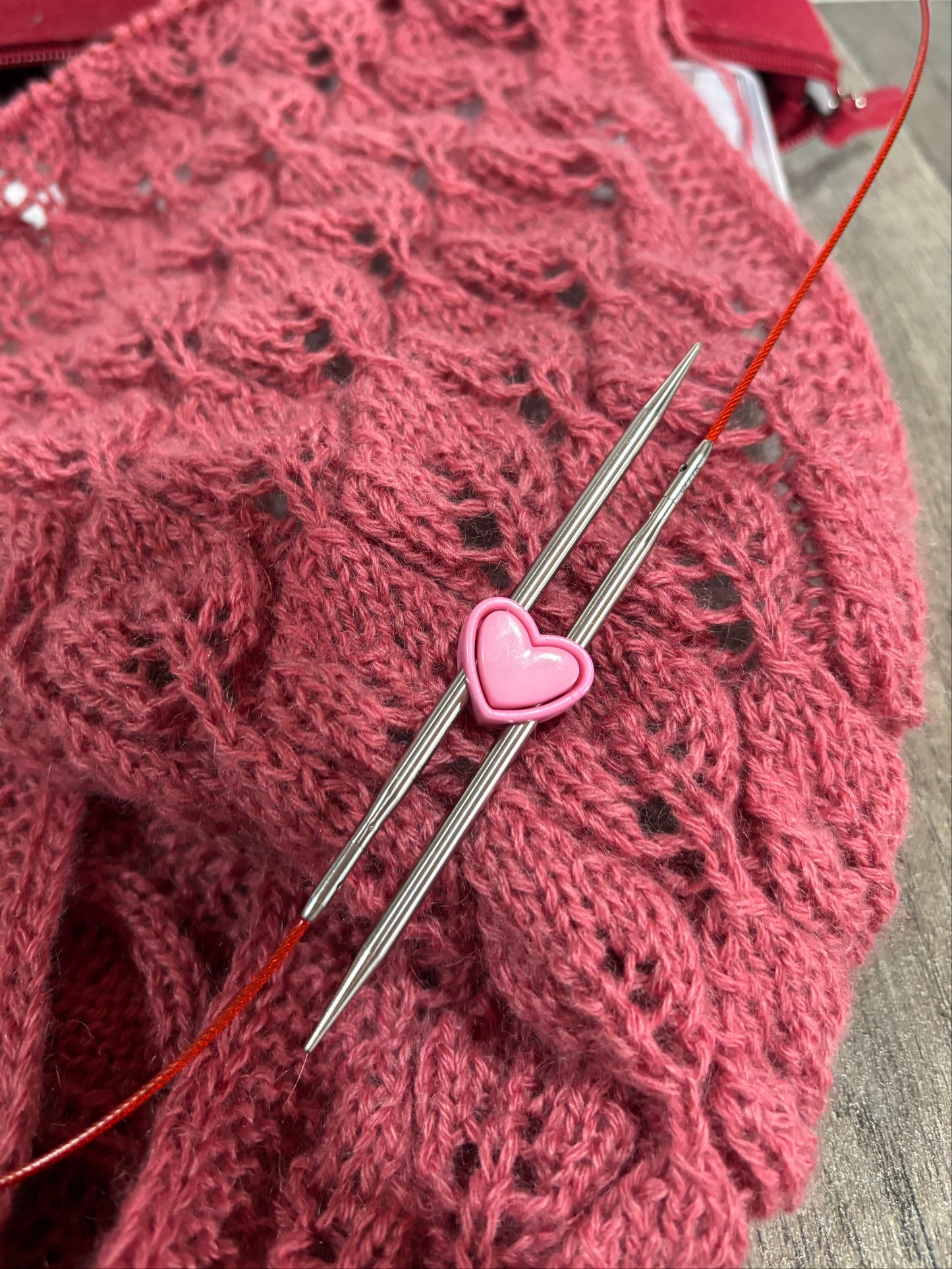 Needle Tip Stitch Stoppers - Heart Shaped