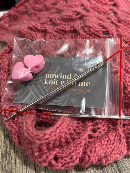 Needle Tip Stitch Stoppers - Heart Shaped