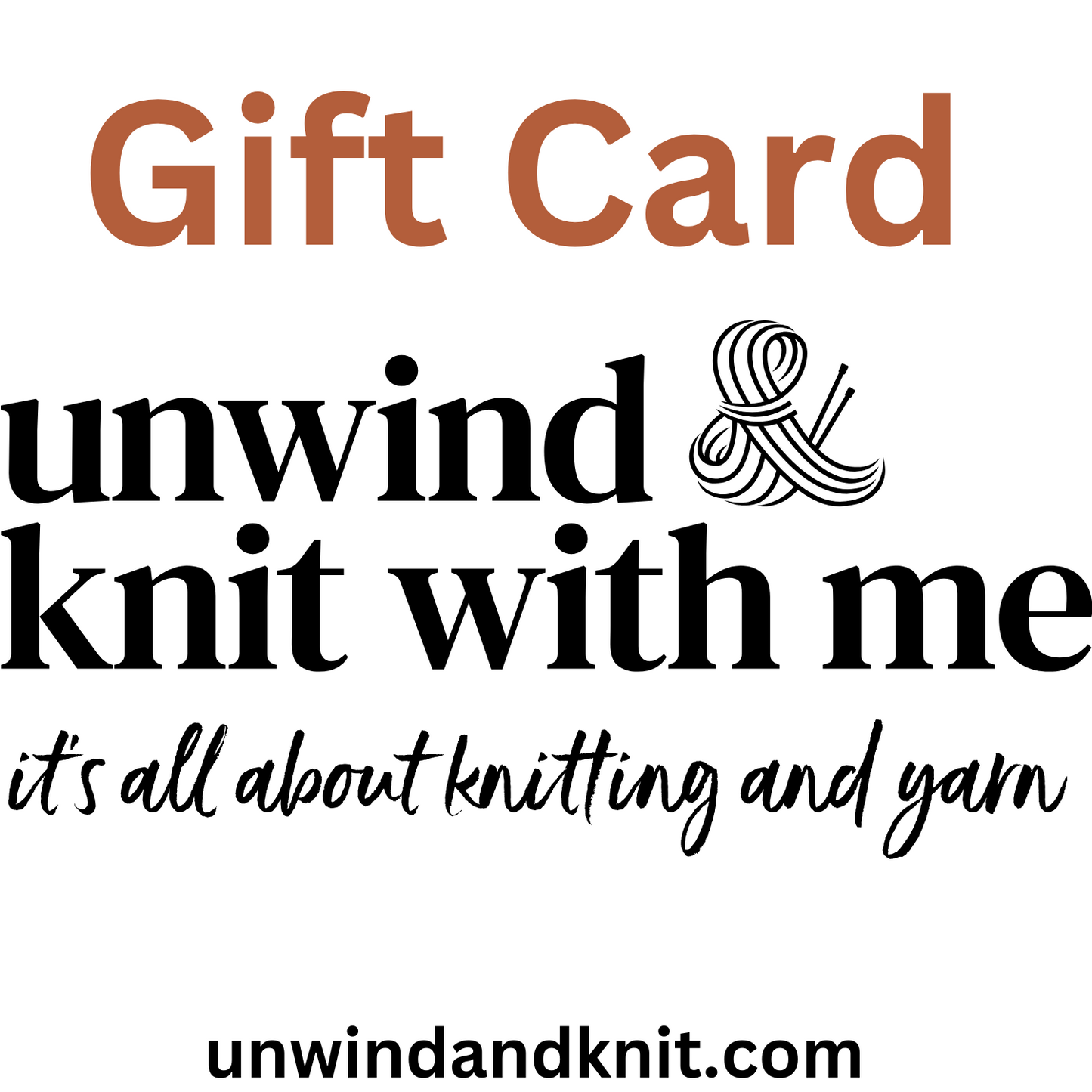 GIFT VOUCHER - Unwind & Knit With Me - GIFT VOUCHERS