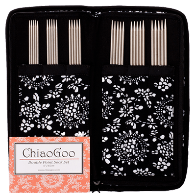 ChiaoGoo DPN Sock Set 15cm (6 inch) Stainless Steel