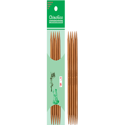 ChiaoGoo Double pointed Bamboo Needles - Patina colour