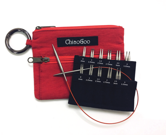 ChiaoGoo Shorties Set - Red - Mini - Interchangeable