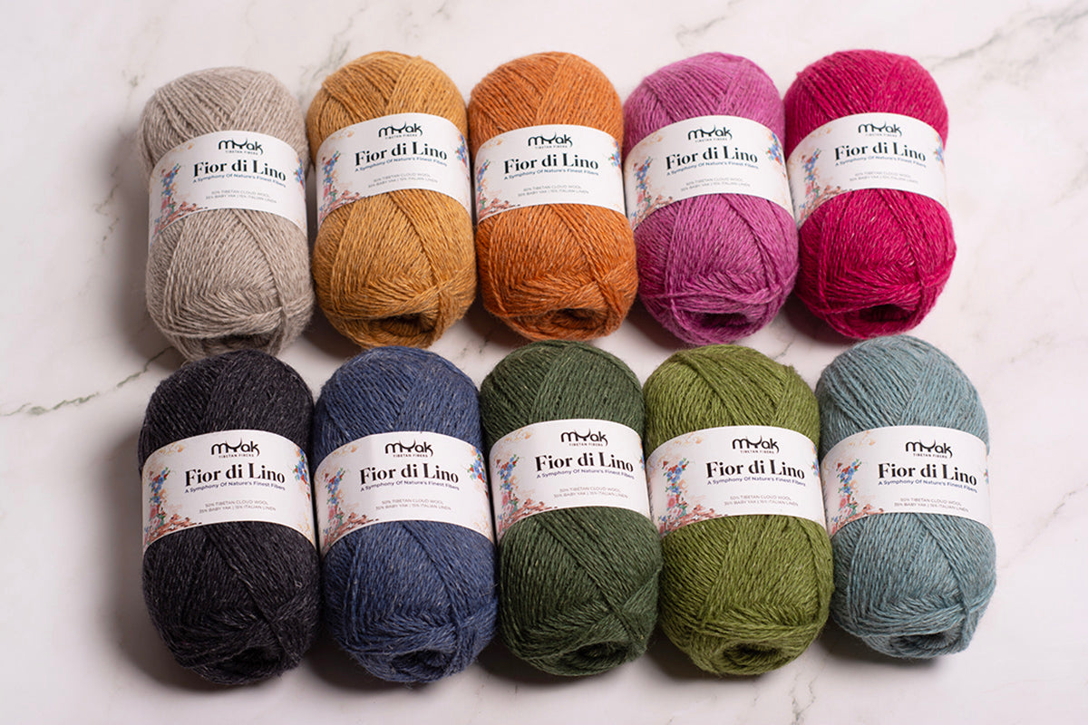 mYak Fior di Lino - 50% Tibetan Cloud Wool, 35% Baby Yak & 15% Italian Linen