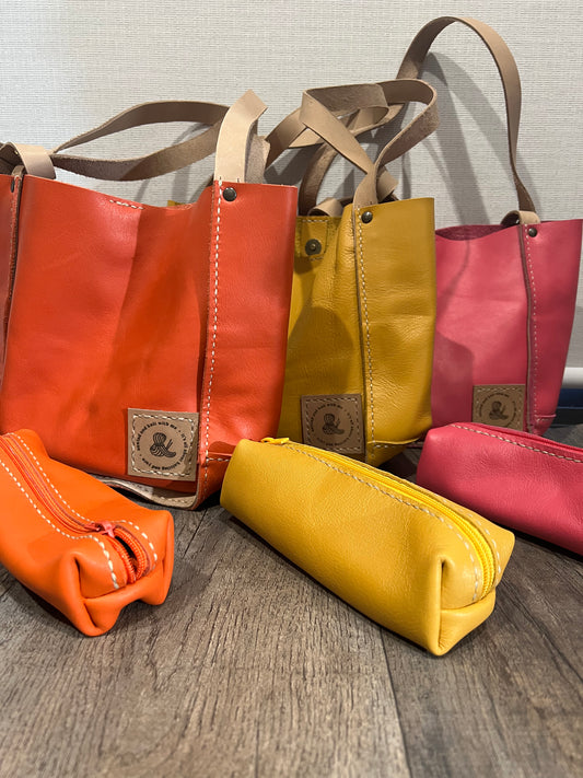 Knitting Project Bags - Handmade Leather Project Bags – Thread and