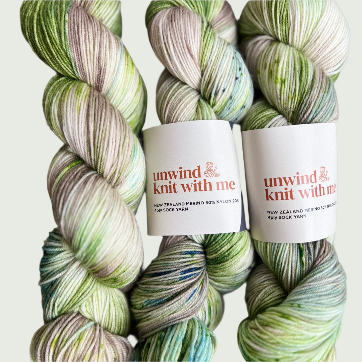 New Zealand Merino  - SOCK YARN 80/20 100g 400m -Worsted spun