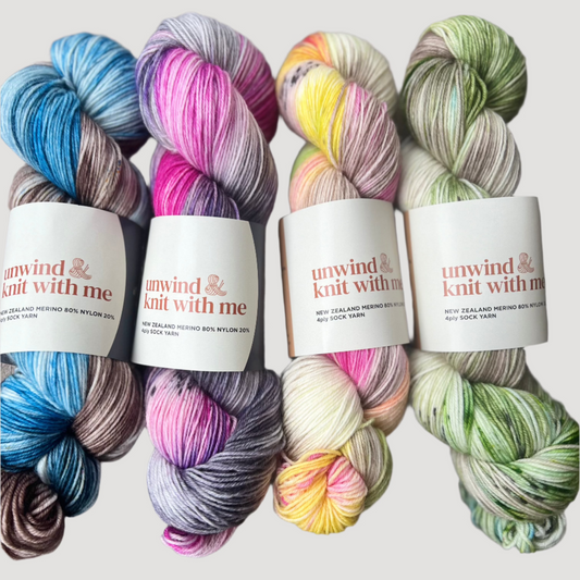 NZ Yarns by Unwind and Knit with me - SOCK YARN