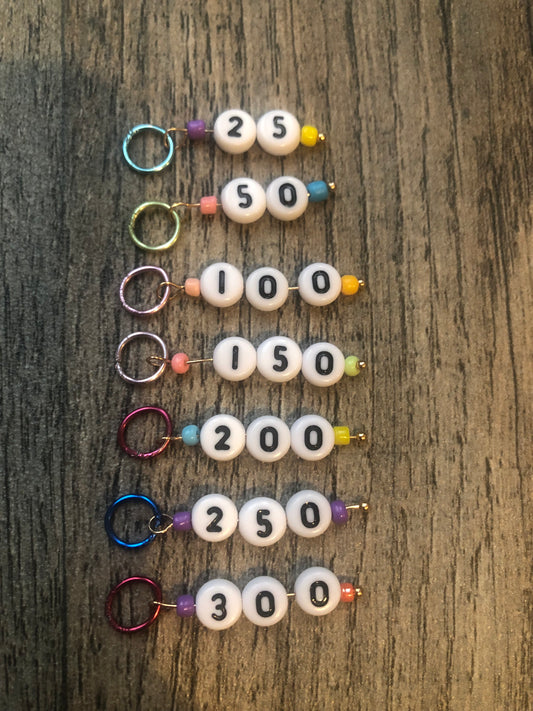 Stitch Markers - keeping count -set of 7
