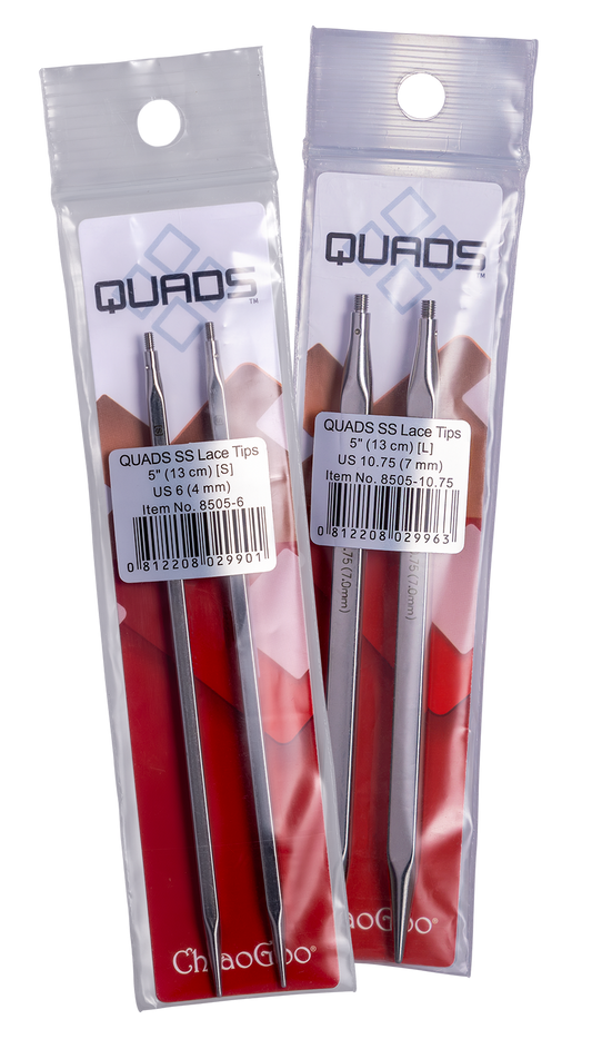 ChiaoGoo Quads SS Lace Tips - 10cm