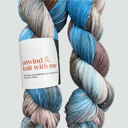 New Zealand  Merino  Sock Yarn 80/20 -Woolen Spun