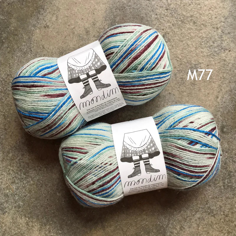 MONDIM non-superwash sock yarn - 100% fine portuguese wool 100g 385m