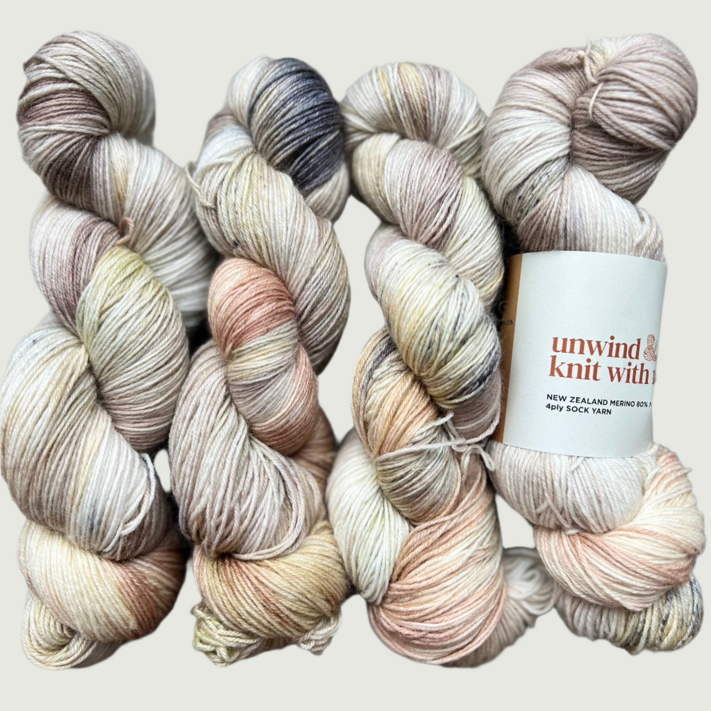 New Zealand Merino  - SOCK YARN 80/20 100g 400m -Worsted spun