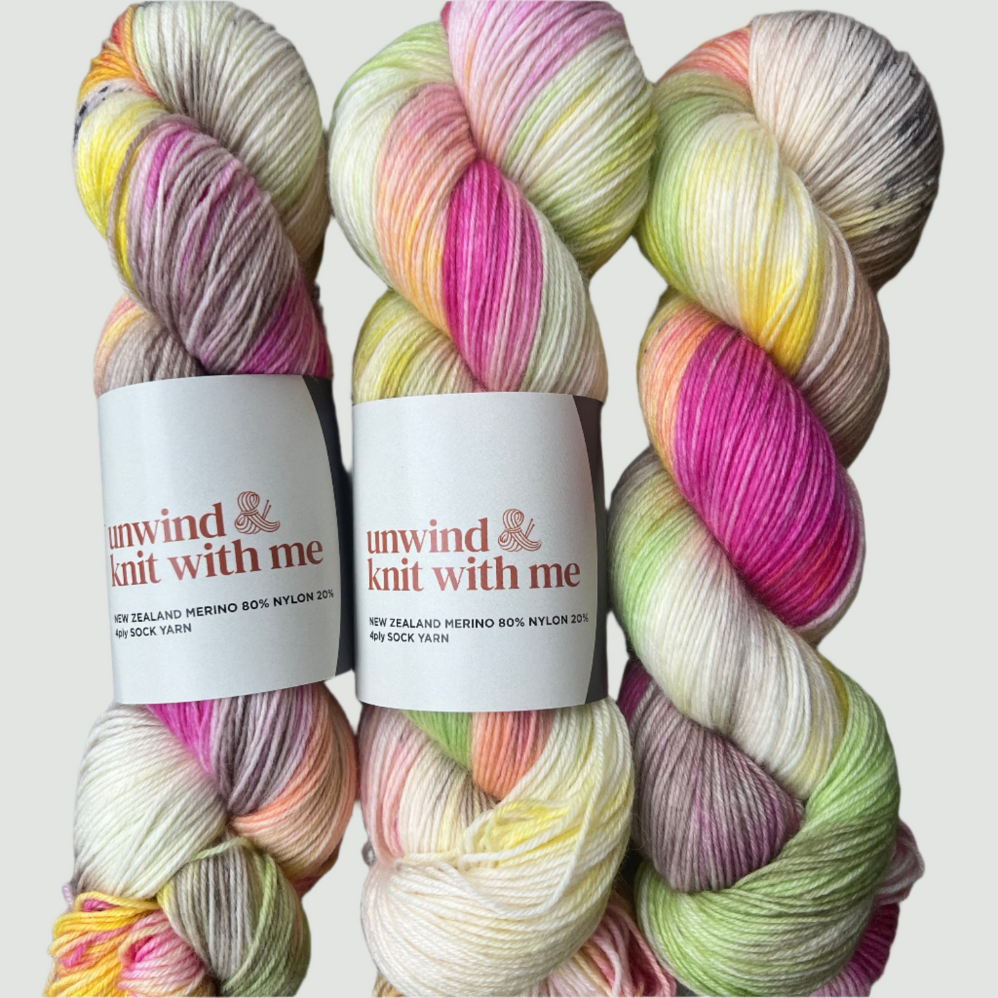 New Zealand Merino  - SOCK YARN 80/20 100g 400m -Worsted spun