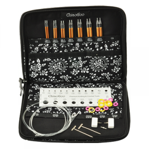 ChiaoGoo Interchangeable Needle set - Spin Bamboo - 10cm Tips -Small Set