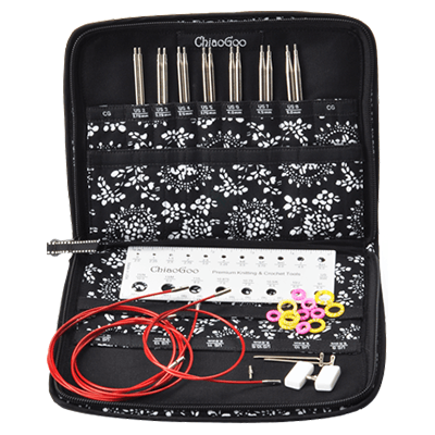 ChiaoGoo Interchangeable Needle set - 10cm - Twist Red Lace - Small Set